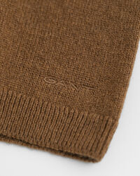 Jersey de cuello redondo y manga corta en lana de oveja muy fina