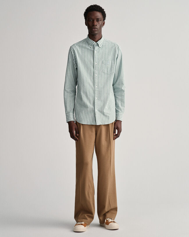 Camisa Oxford Regular Fit ligera a rayas