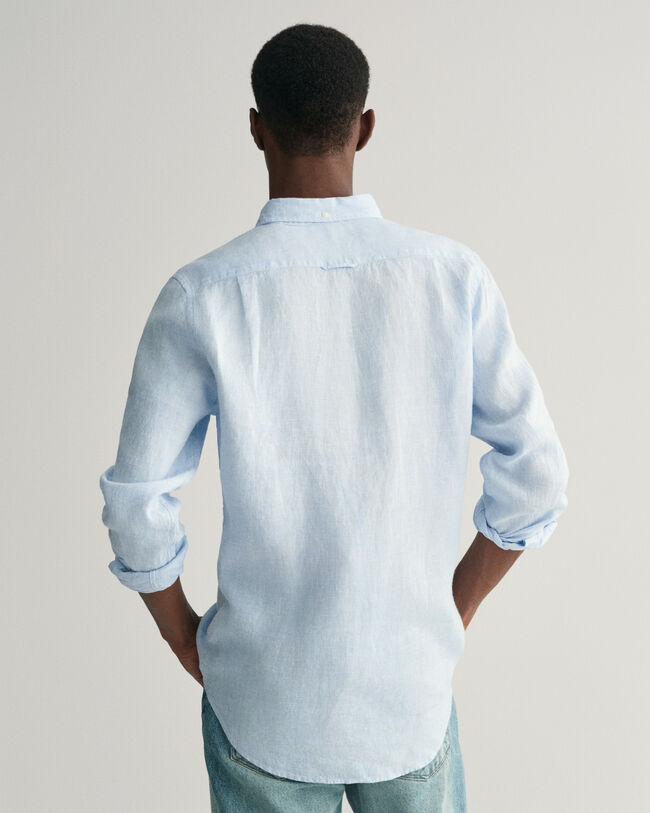 Camisa Slim Fit de lino Houndstooth