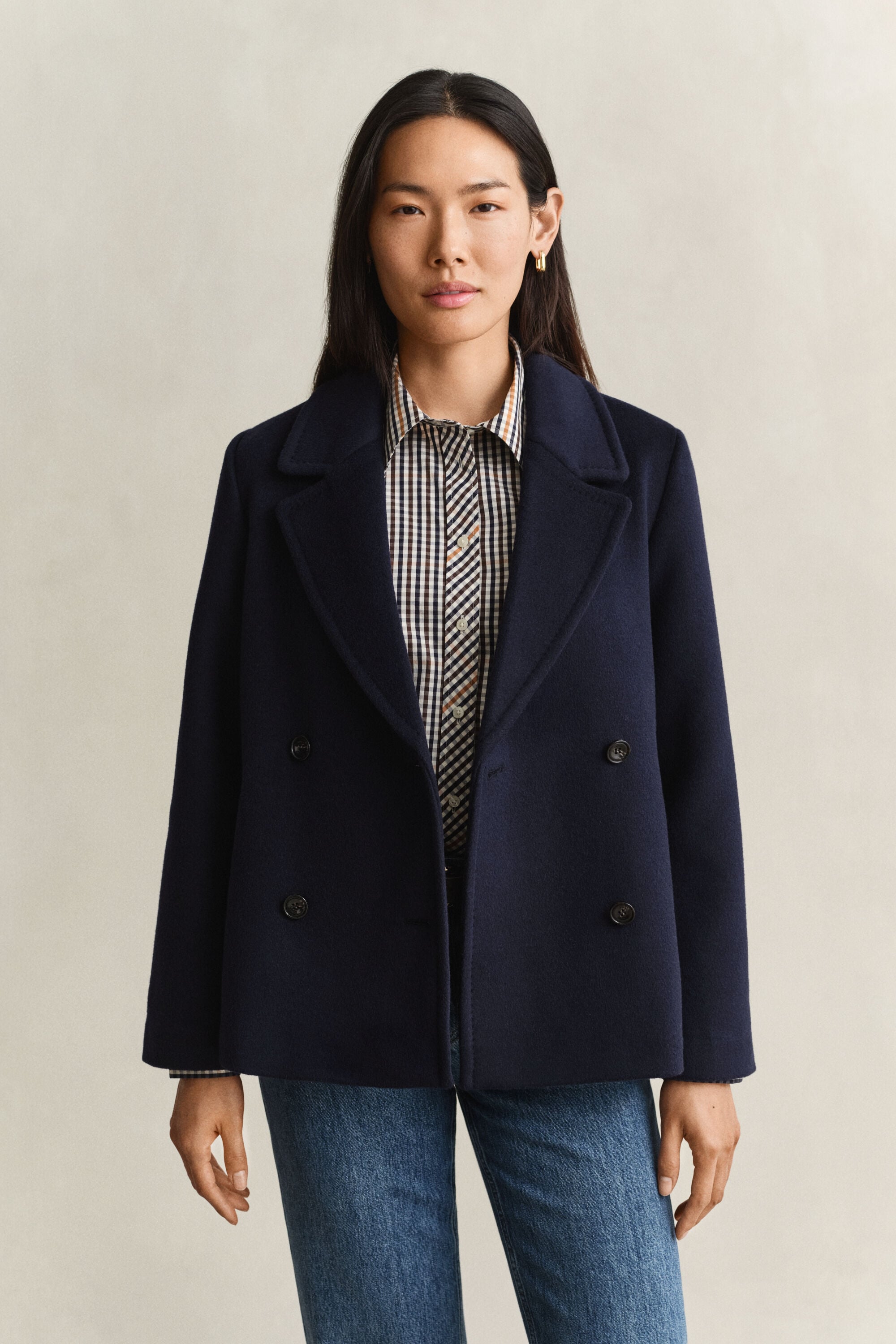 Chaquetón en mezcla de lana