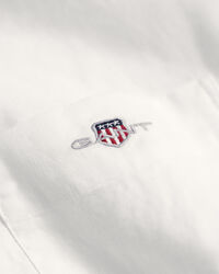 Camisa Regular Fit de manga corta en algod&oacute;n y lino