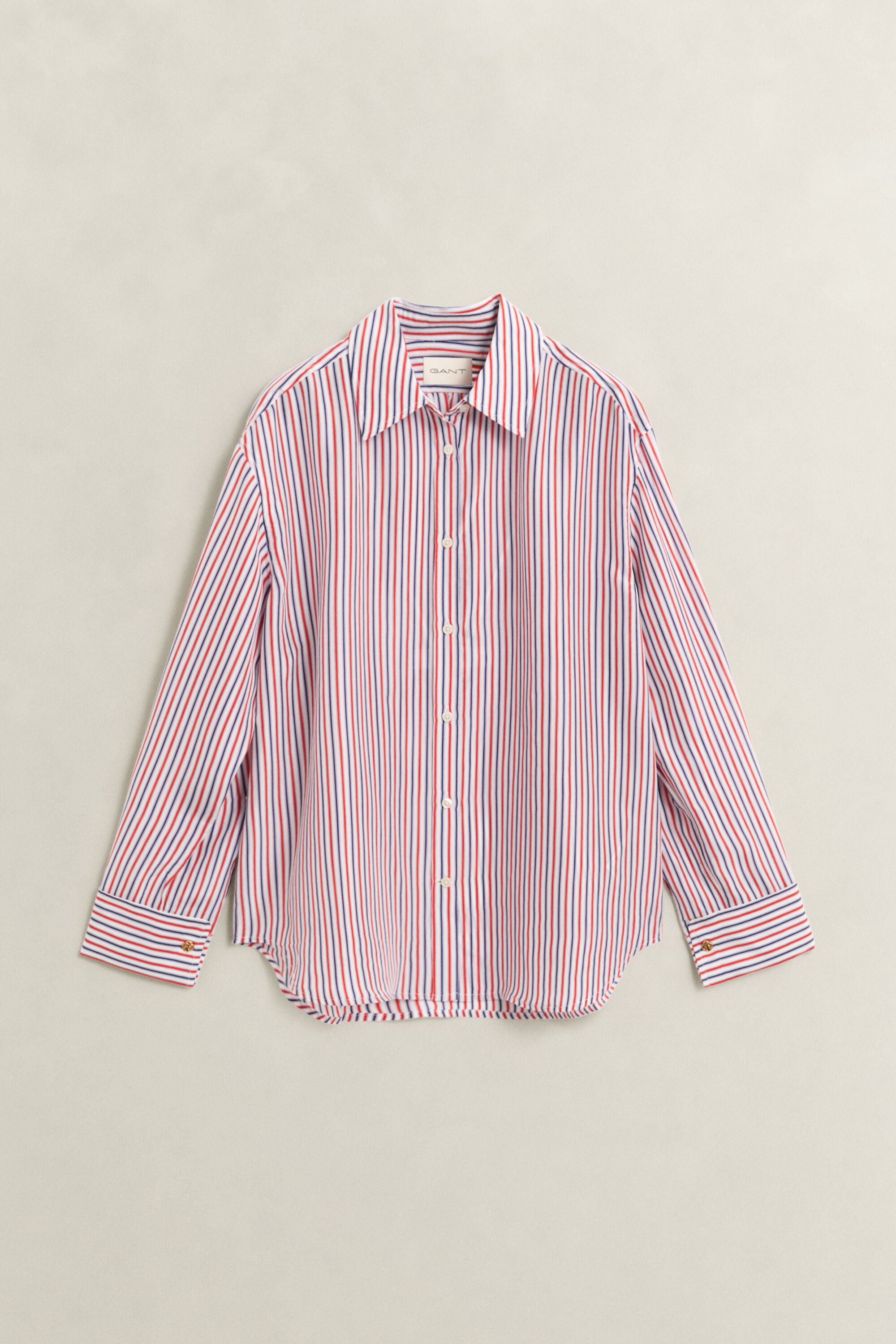 Blusa de seda habotai a rayas