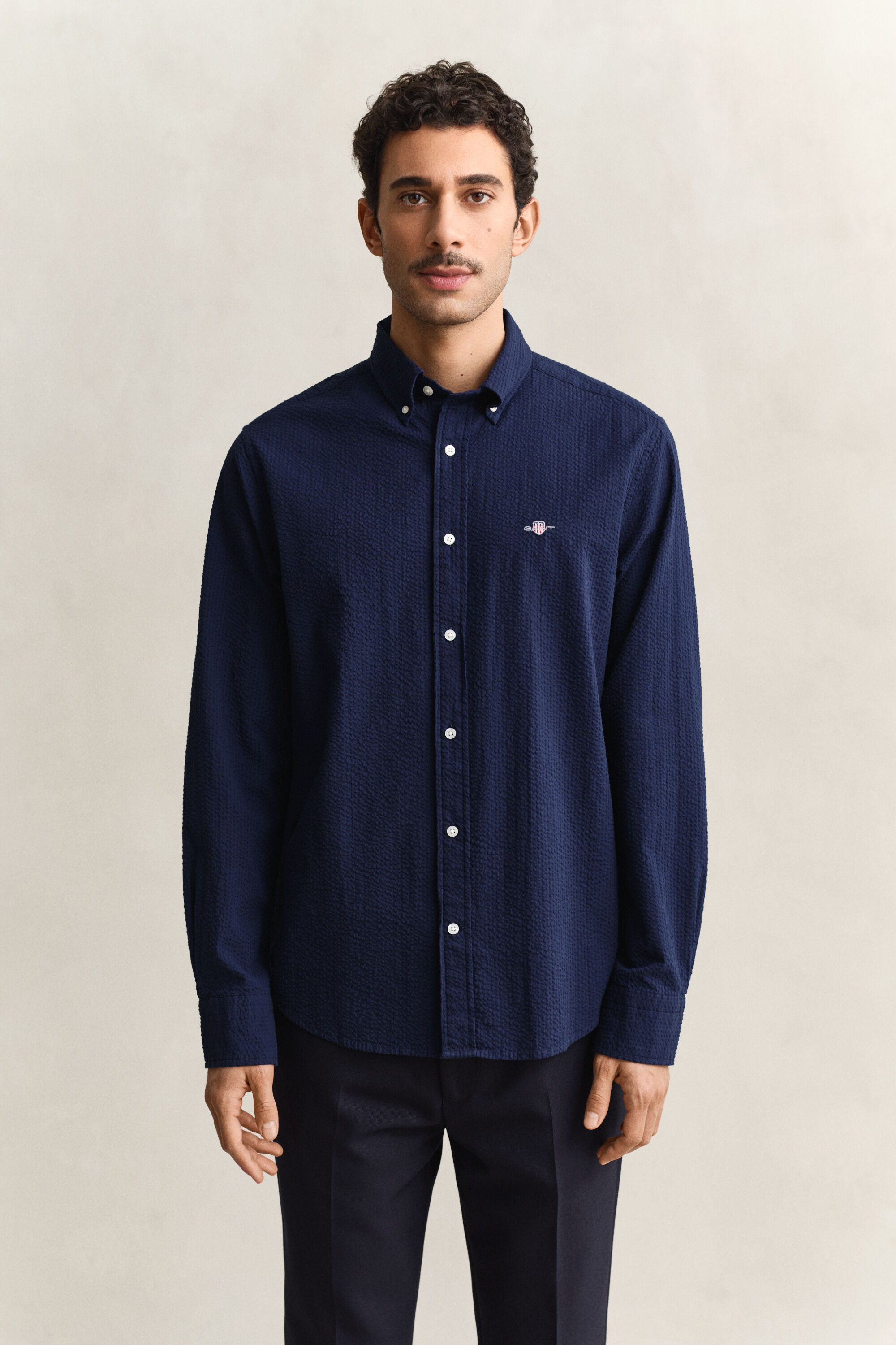 Camisa Regular Fit Seersucker