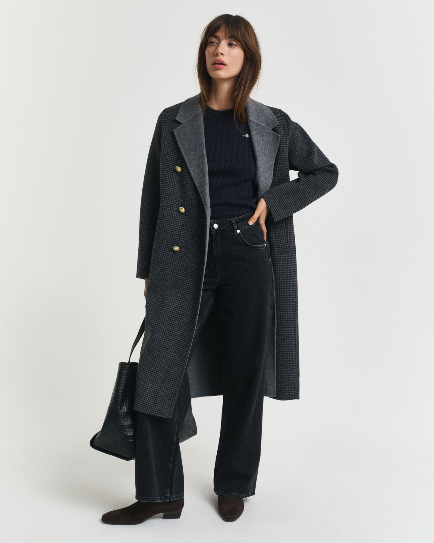 Jersey de punto de ochos en algodón elástico