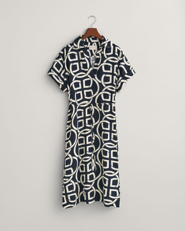 Caftán de manga corta con estampado Monogram