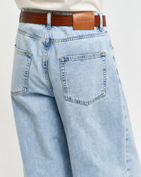 Vaqueros de pernera ancha con raya