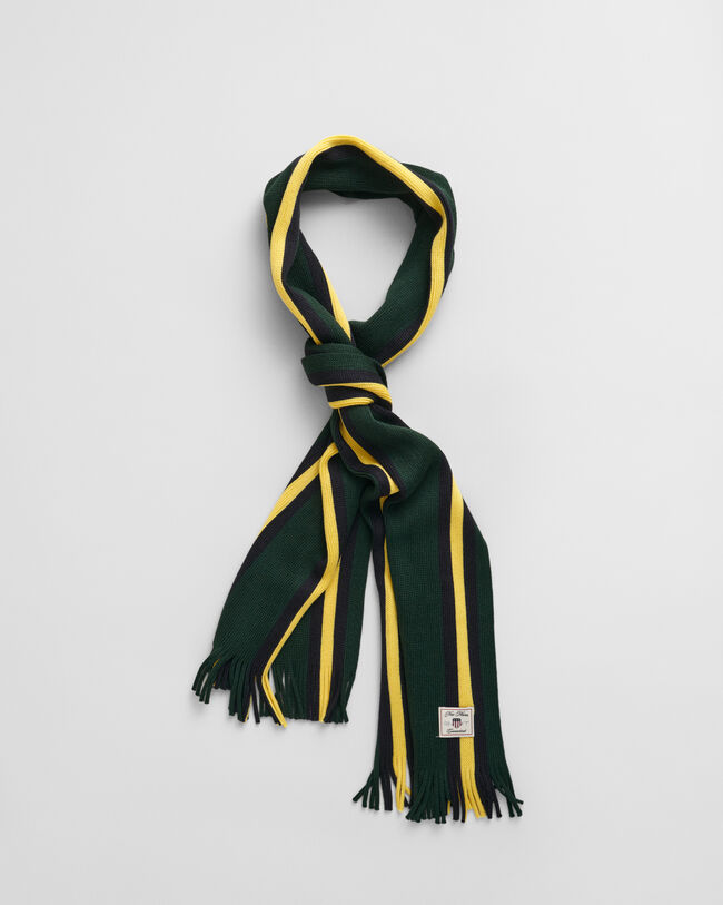 Bufanda de punto de mezcla de lana a rayas