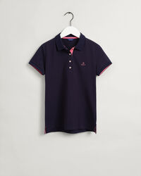 Polo de piqu&eacute; con cuello en contraste