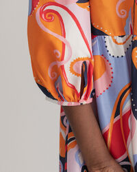 Vestido de seda con estampado de cachemir