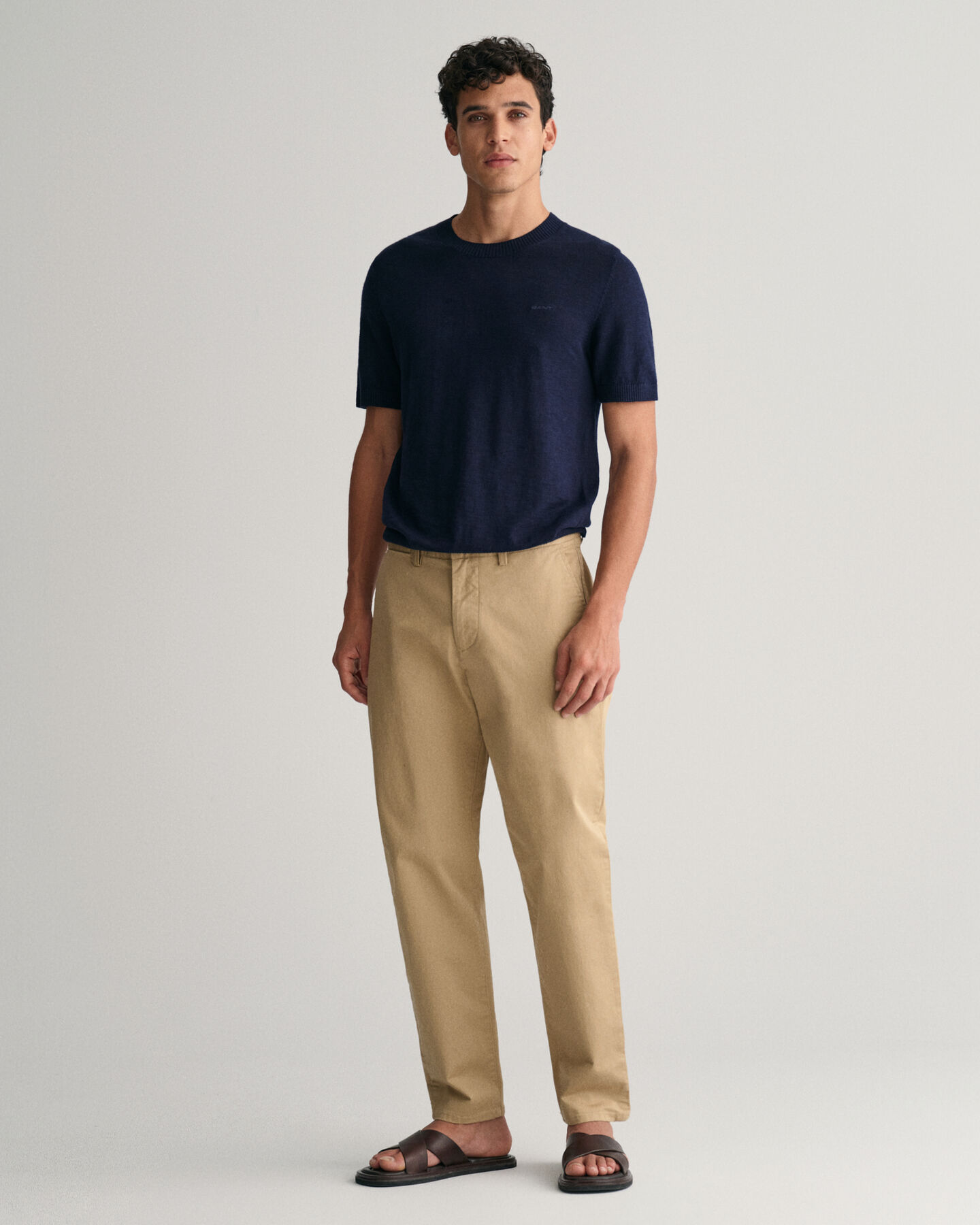 Camiseta de punto de algod&oacute;n y lino