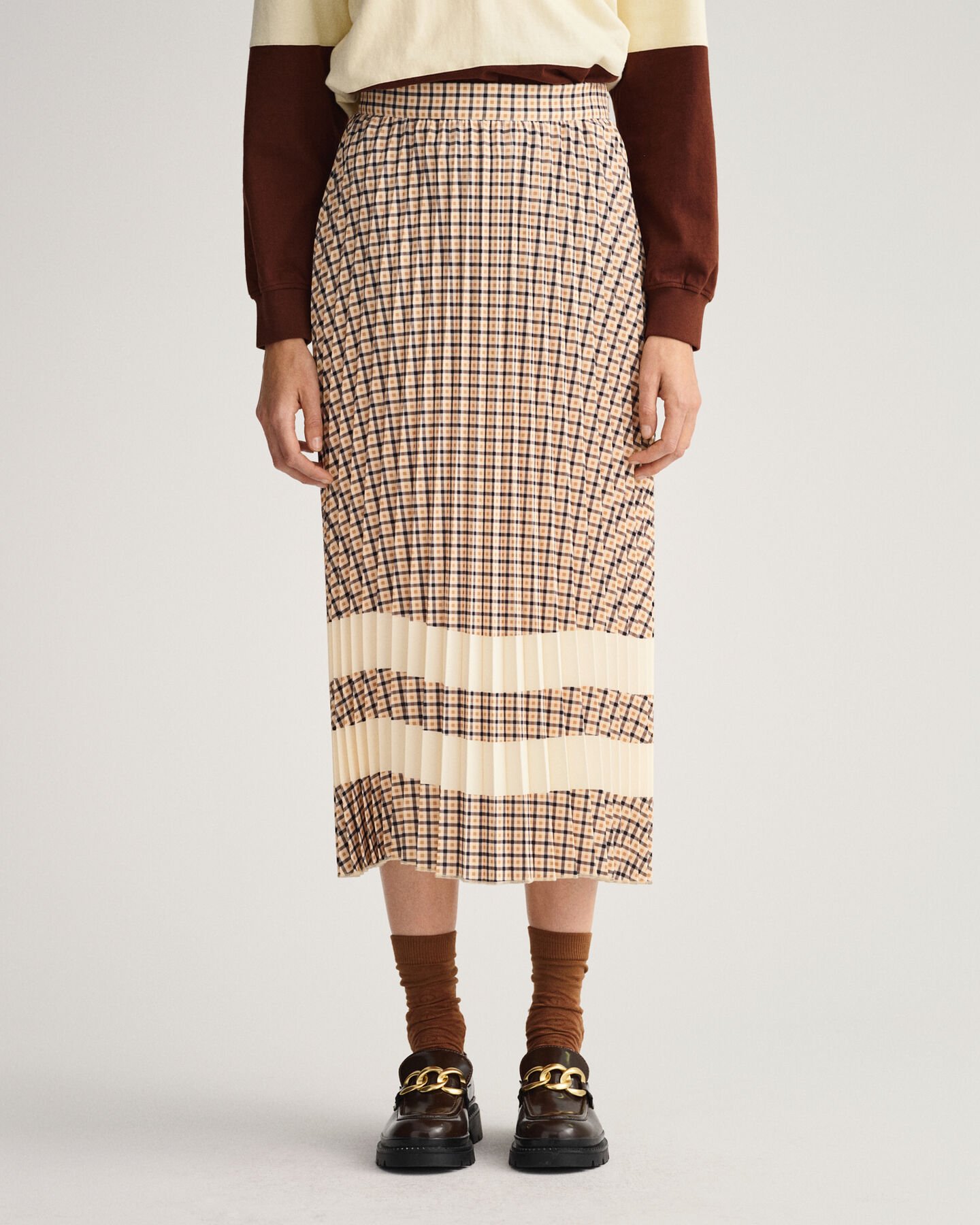 Falda plisada de cuadros