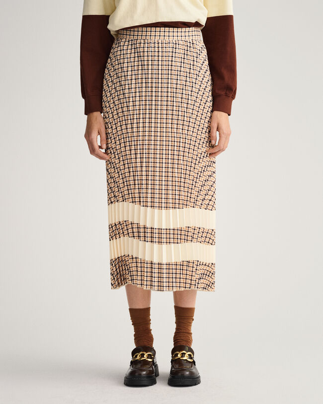 Falda plisada de cuadros