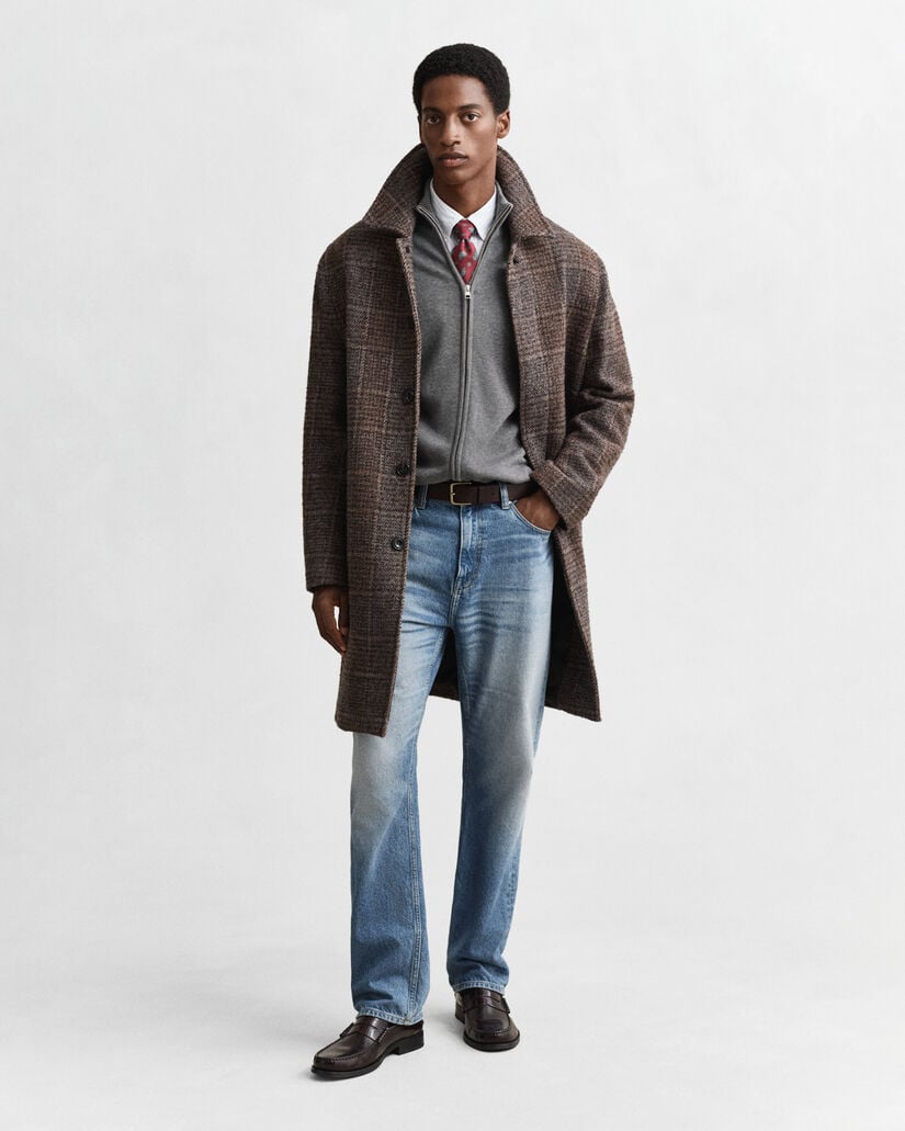 Cárdigan de algodón con cremallera Casual