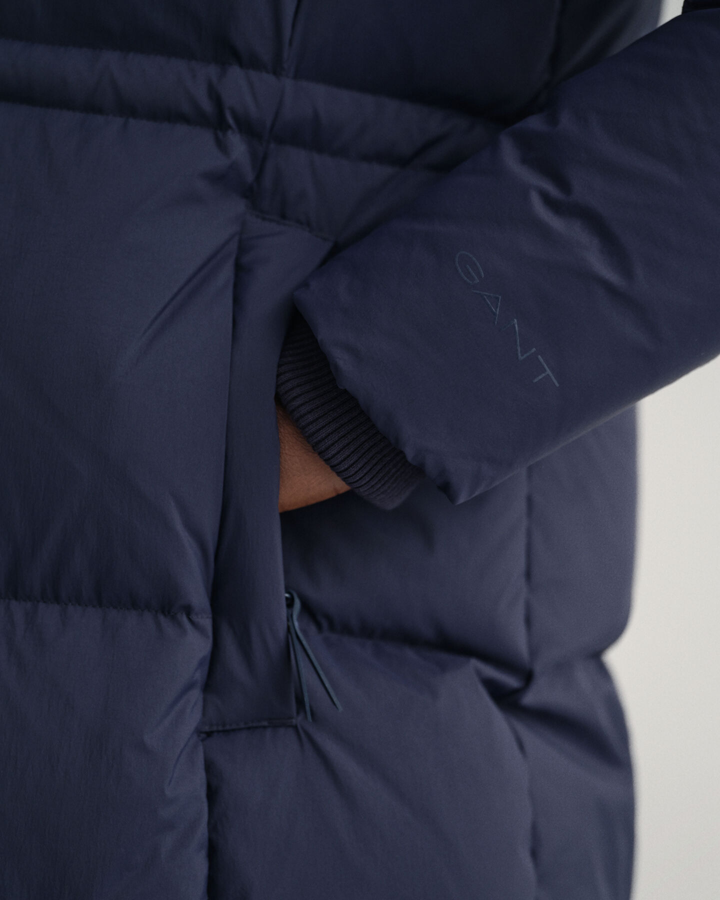 Abrigo de largo completo y plumón