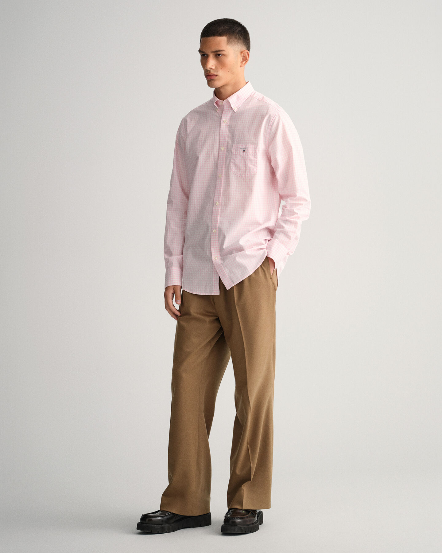 Camisa Regular Fit de velarte a cuadros Vichy
