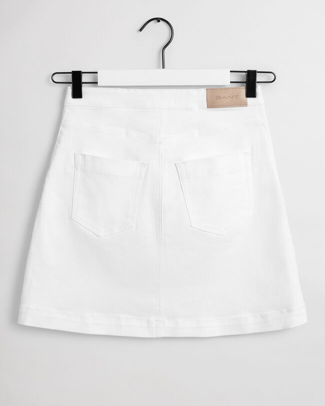 Falda de sarga con bolsillos de parche Teen Girls