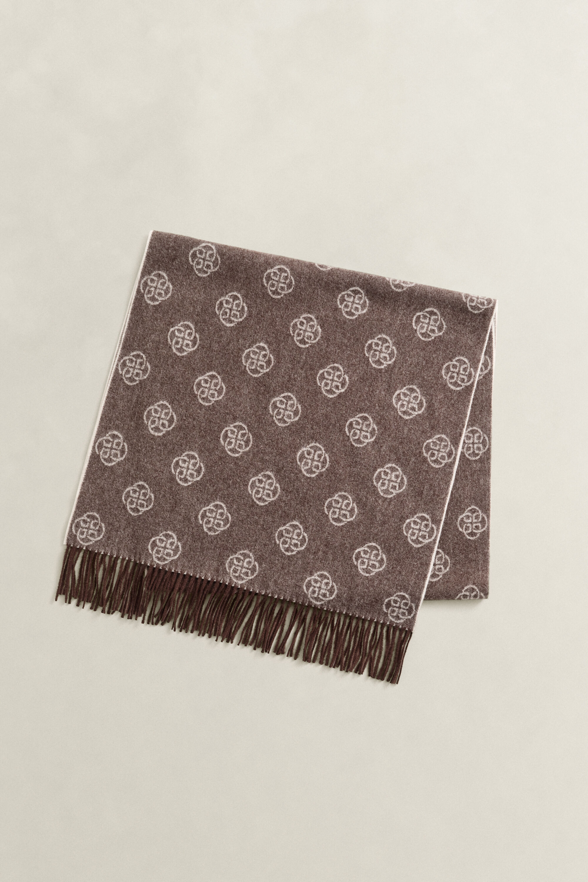 Bufanda de lana con diseño Monogram