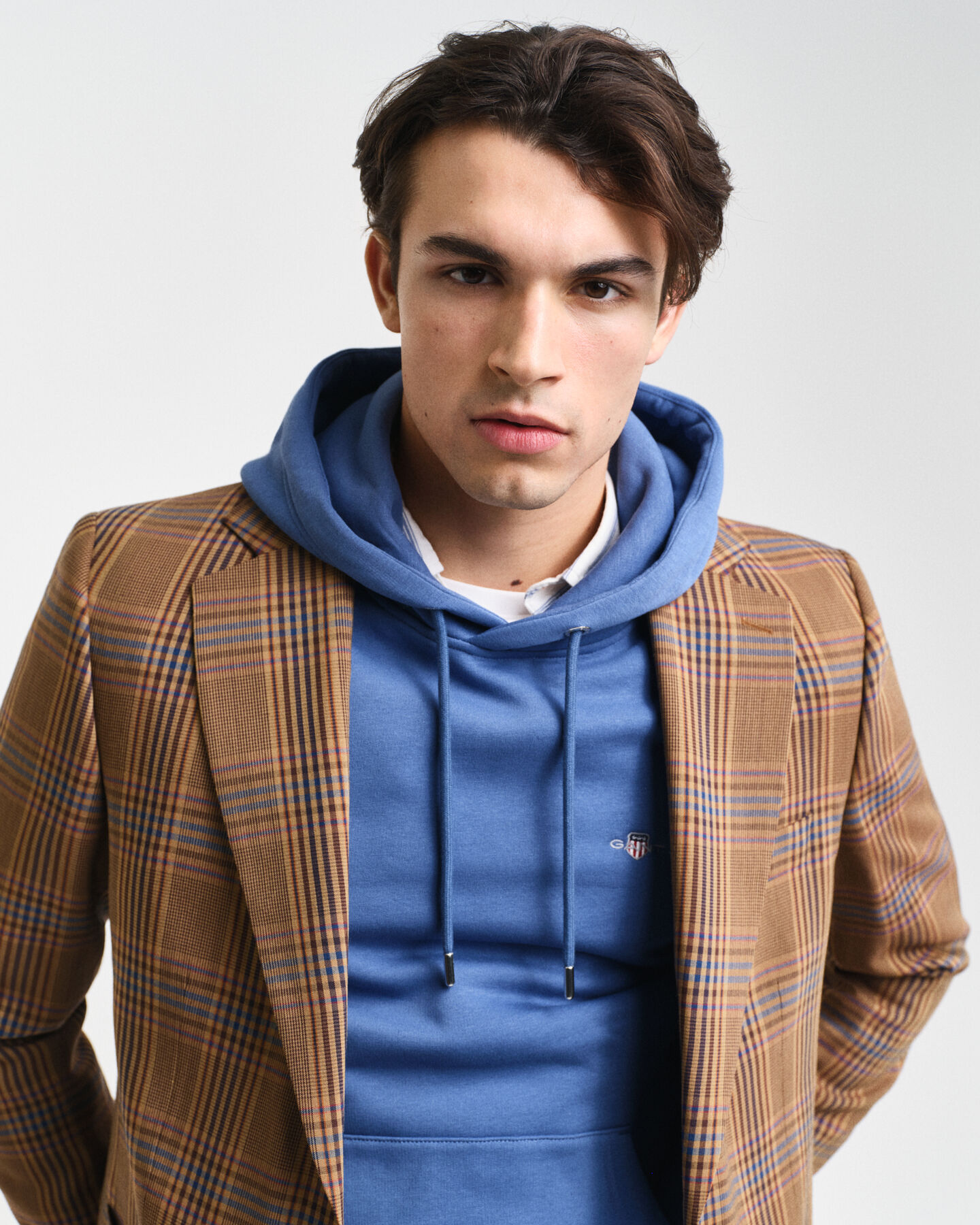 Americana Relaxed Fit de lana a cuadros