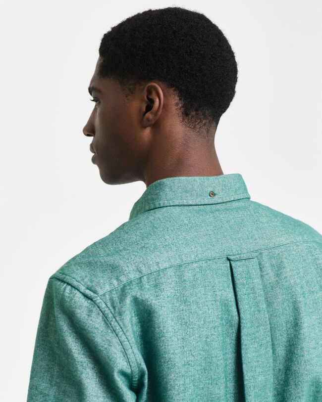 Camisa de franela Regular Fit con dise&ntilde;o de espiga