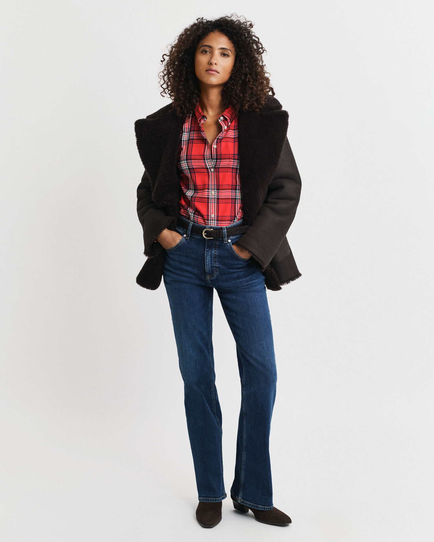 Camisa Relaxed Fit de franela a cuadros