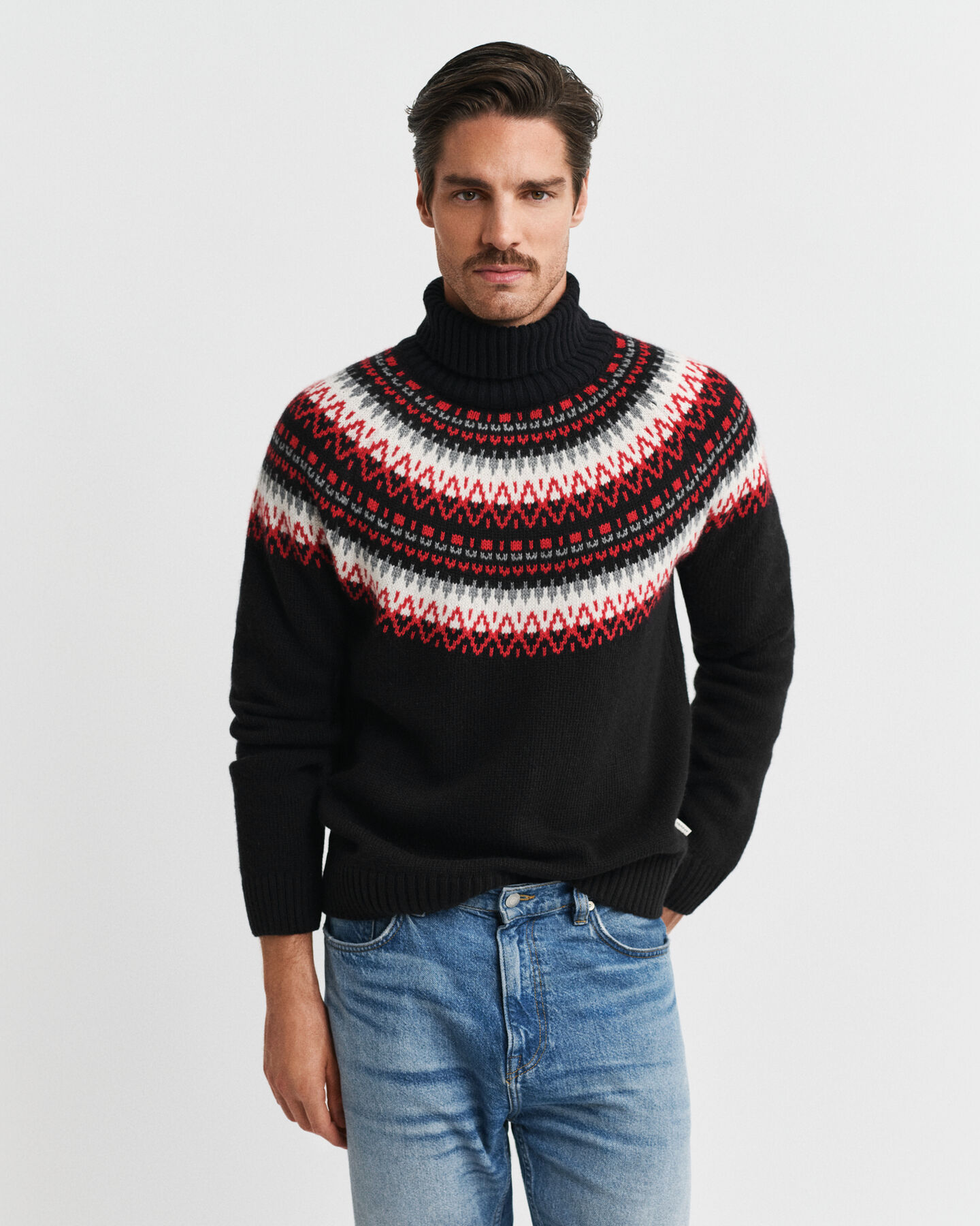 Jersey con cuello de cisne Fair Isle