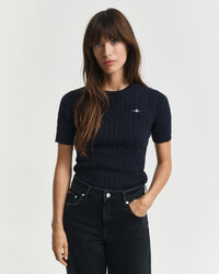 Jersey de punto de ochos en algodón elástico