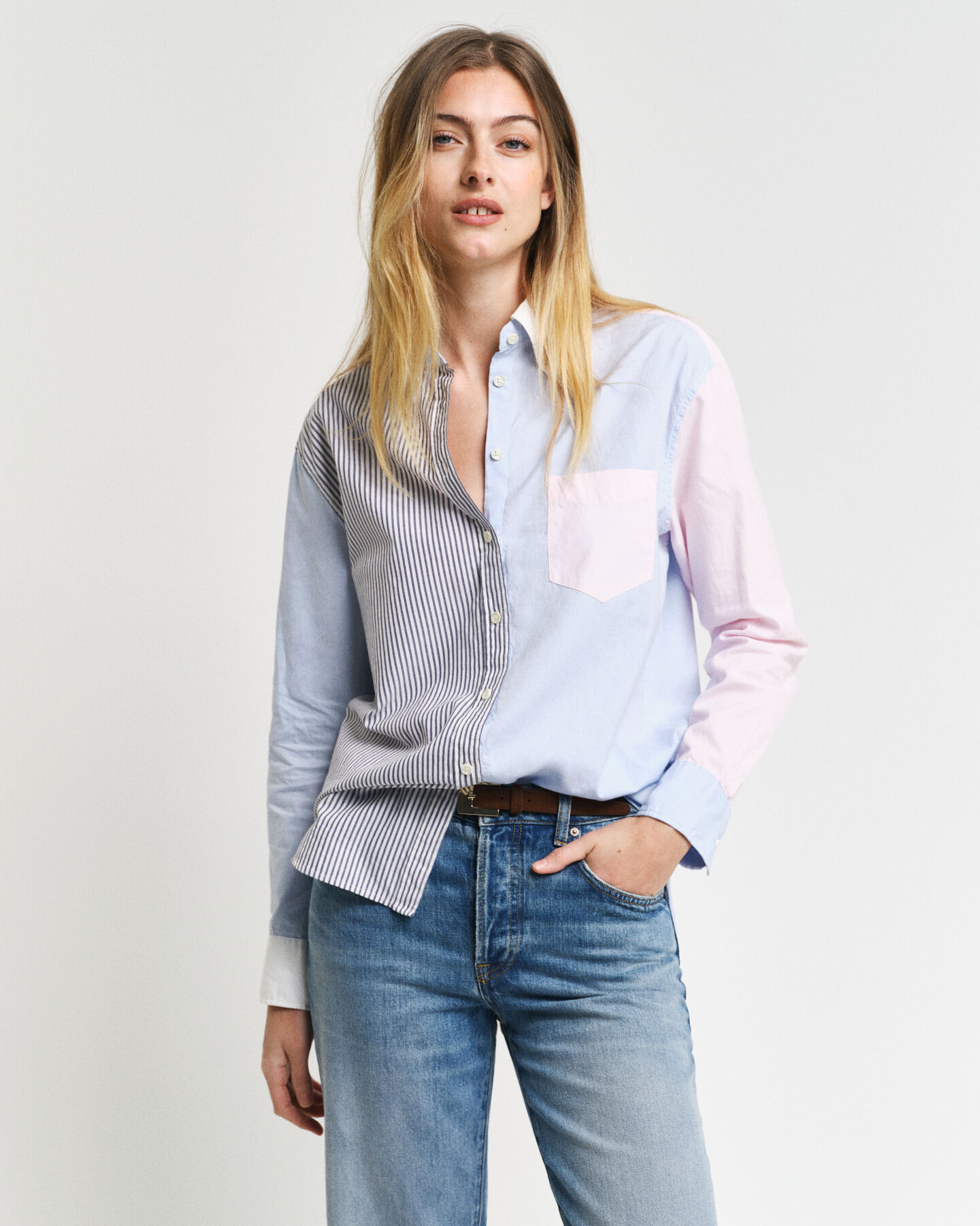 Camisa Relaxed Fit con diseño de parches