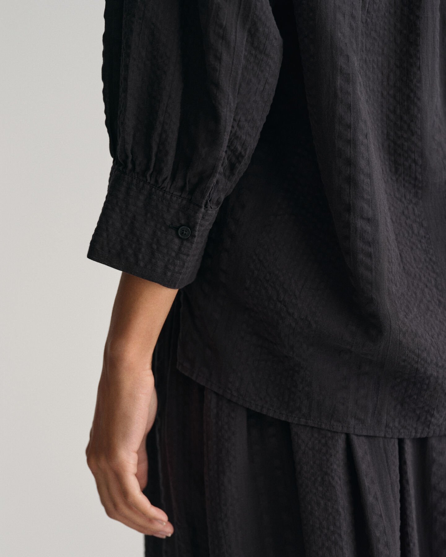 Camisa Relaxed Fit a rayas Seersucker Popover