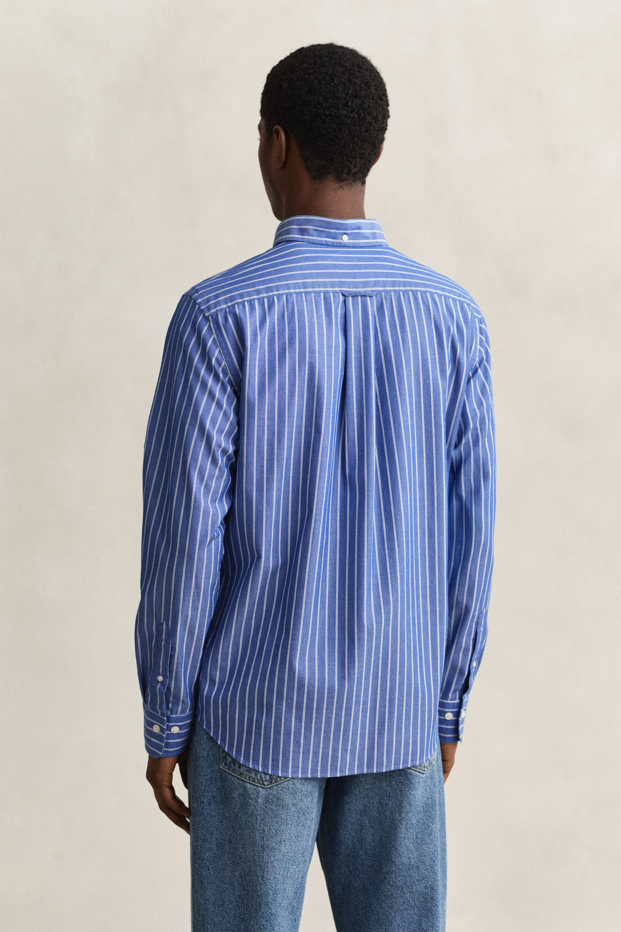 Camisa clásica de popelina a rayas