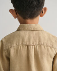 Camisa de manga corta en lino Kids