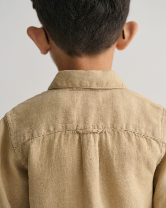 Camisa de manga corta en lino Kids