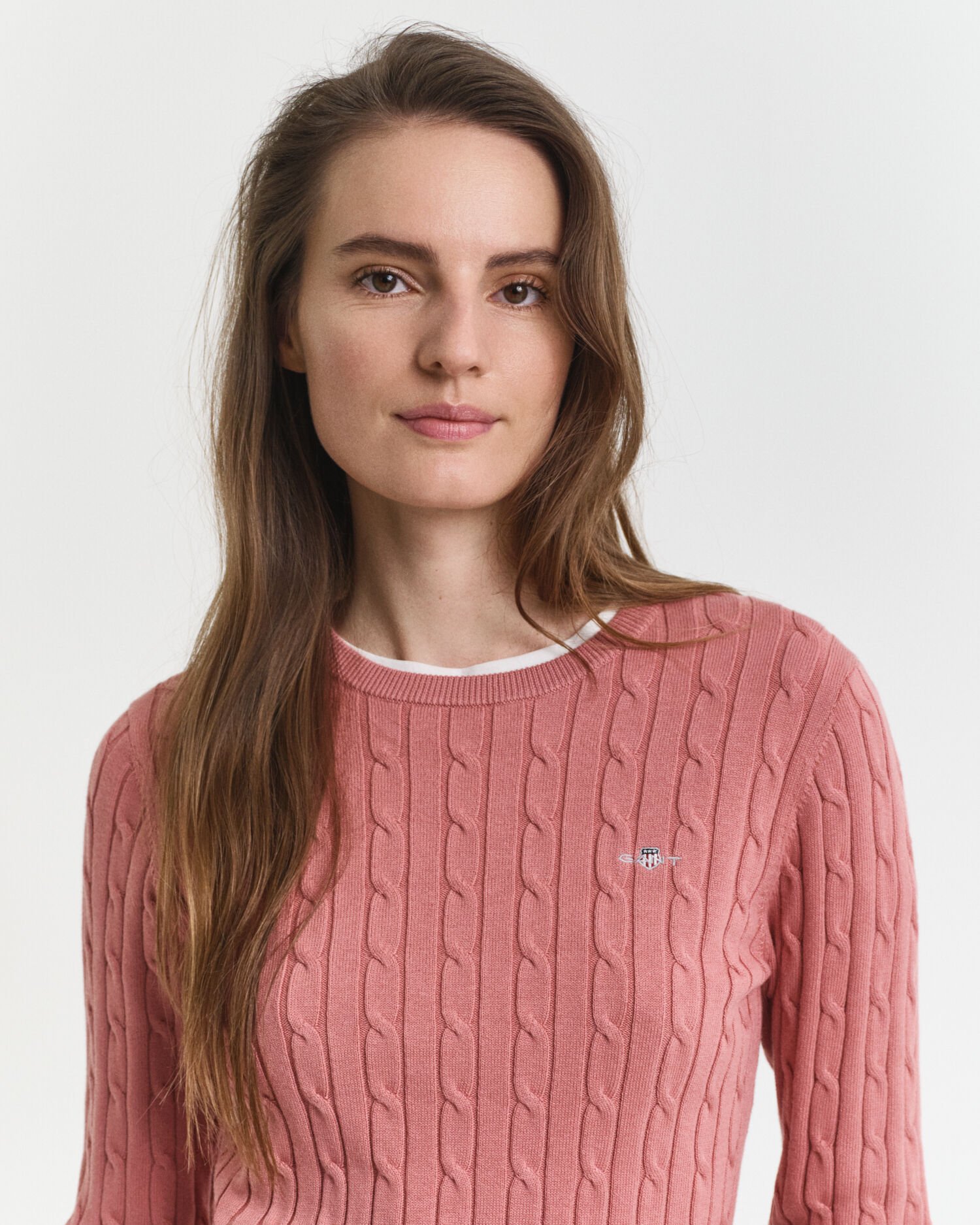 Jersey de cuello redondo y punto de ochos