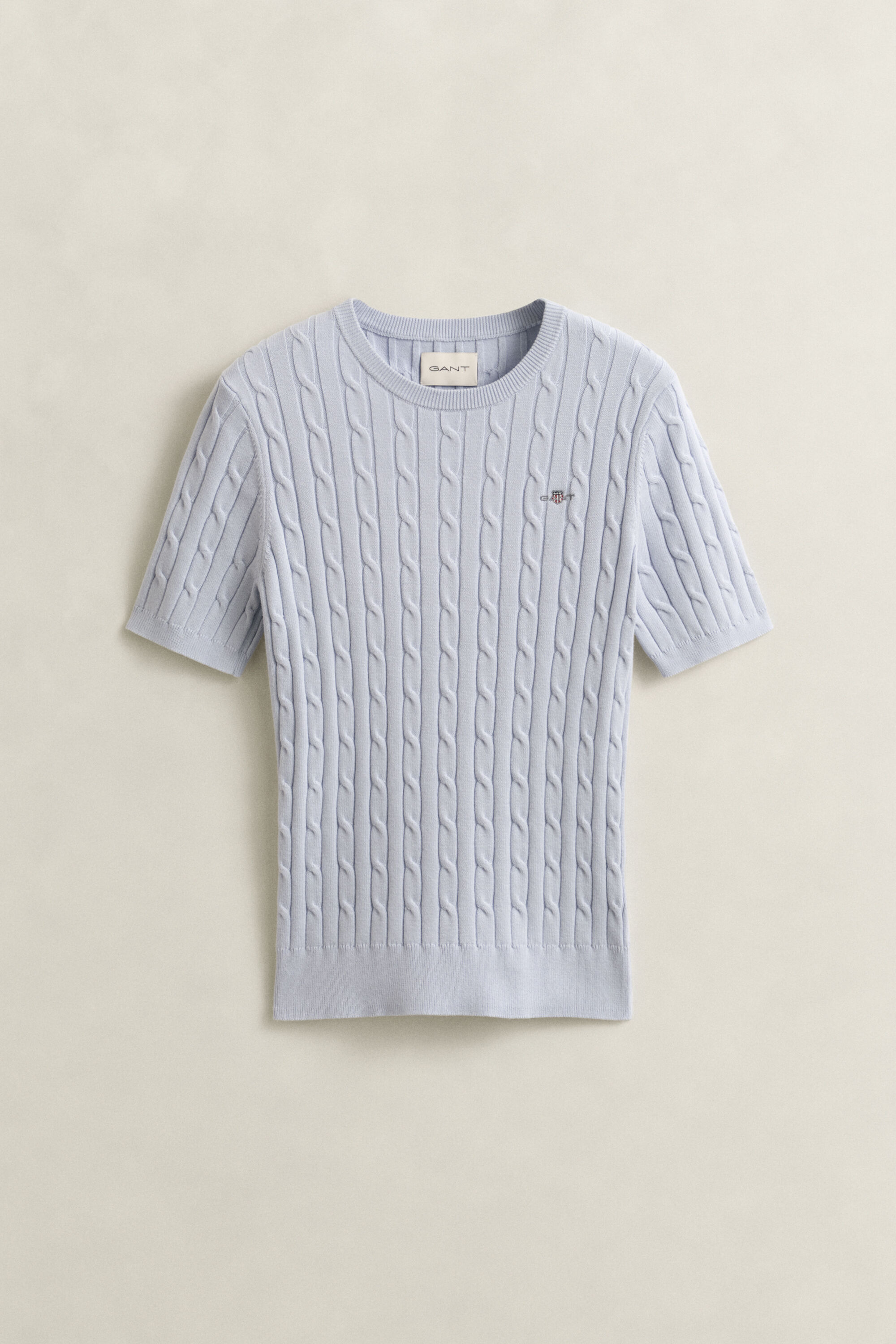 Jersey de punto de ochos y manga corta