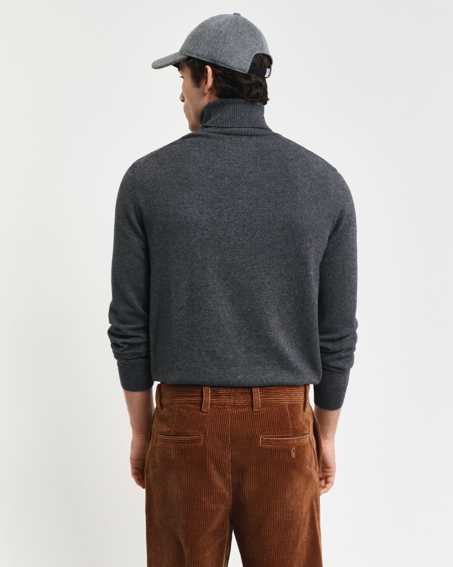 Jersey de algodón y lana con cuello de cisne