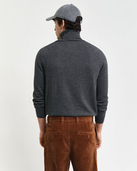 Jersey de algodón y lana con cuello de cisne