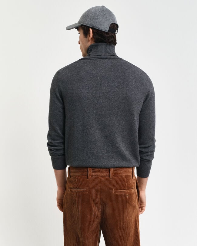 Jersey de algodón y lana con cuello de cisne