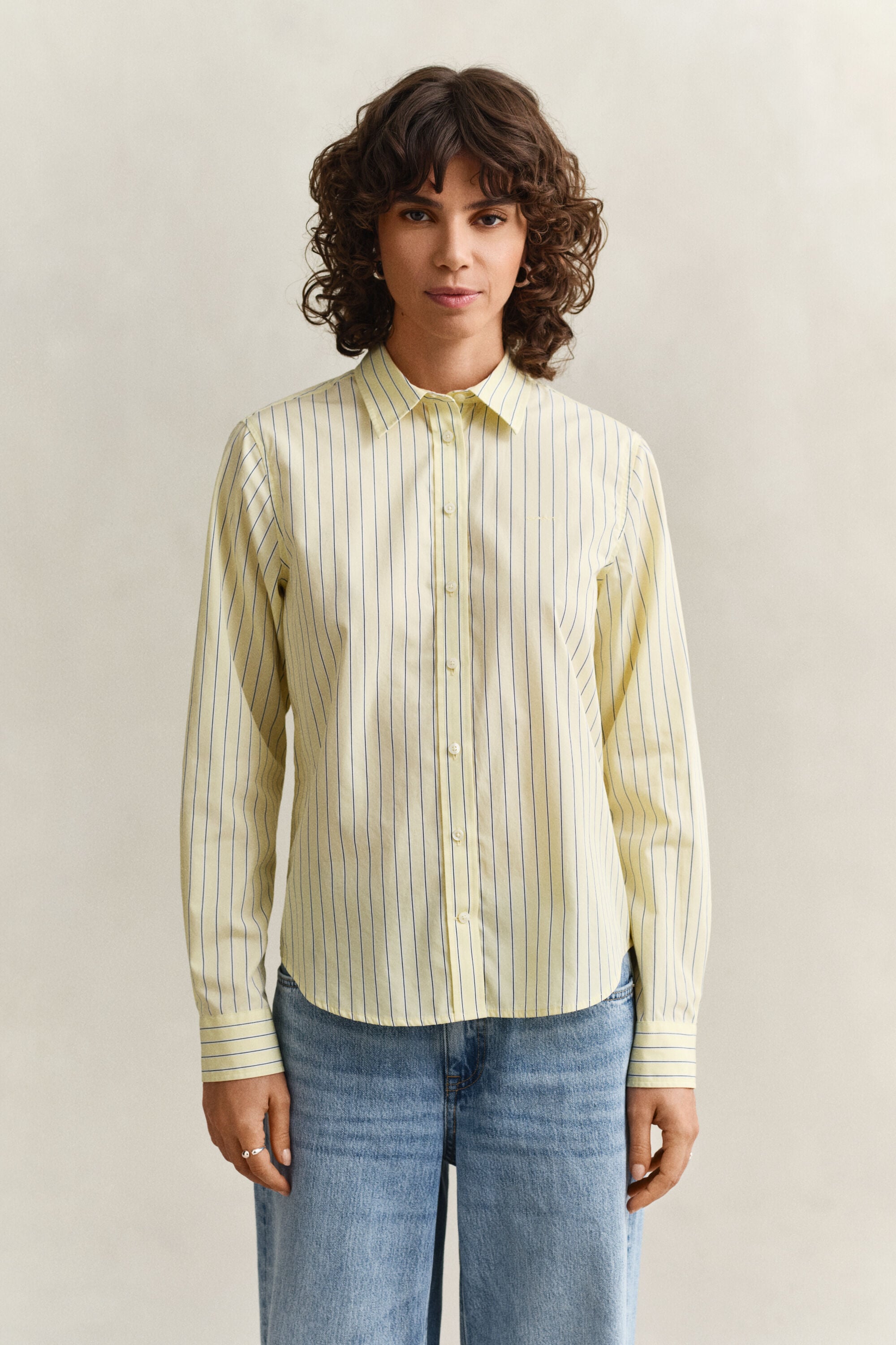 Camisa Regular Fit clásica de popelina a rayas