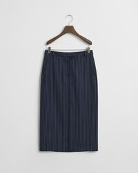 Falda midi de raya diplomática