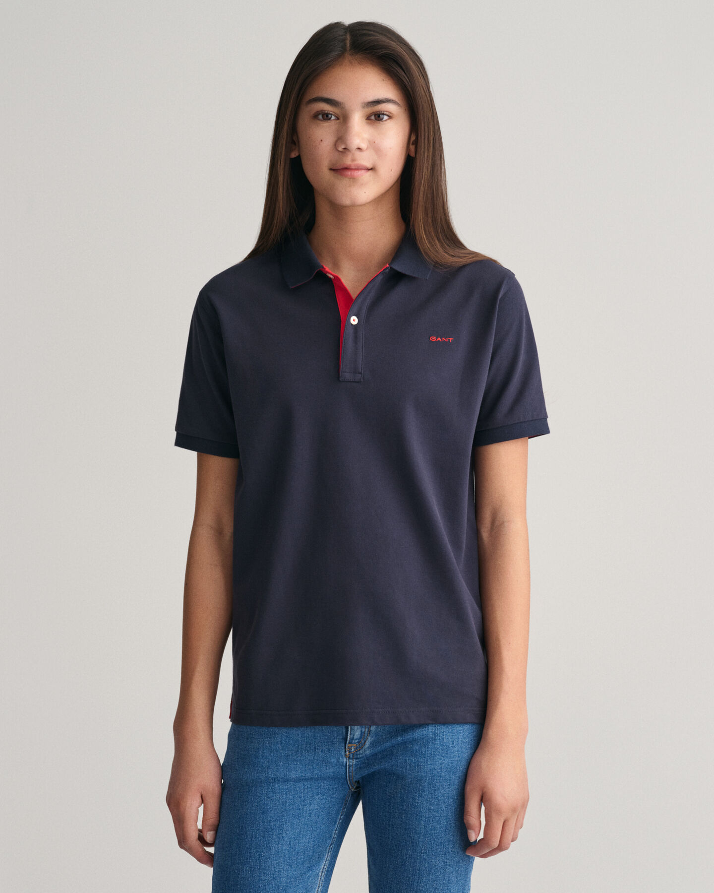 Polo de piqu&eacute; en contraste Teens