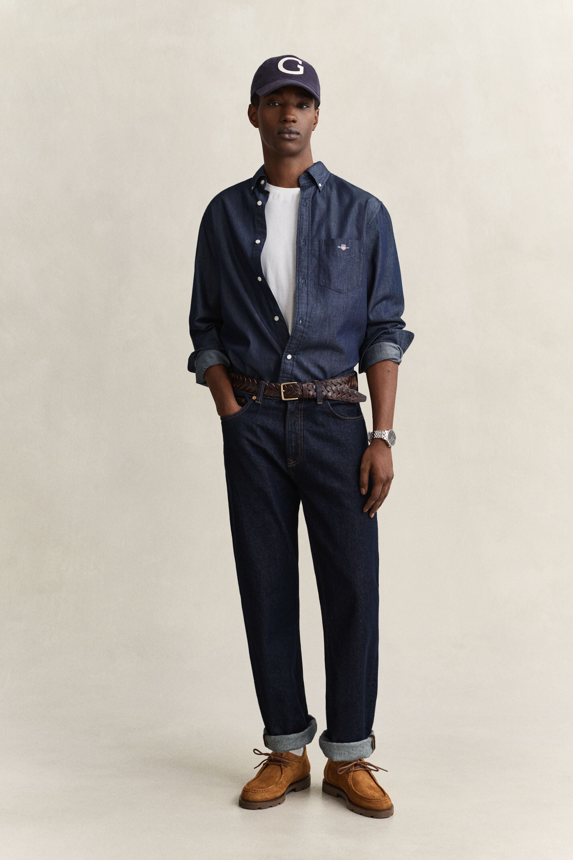 Camisa Regular Fit añil