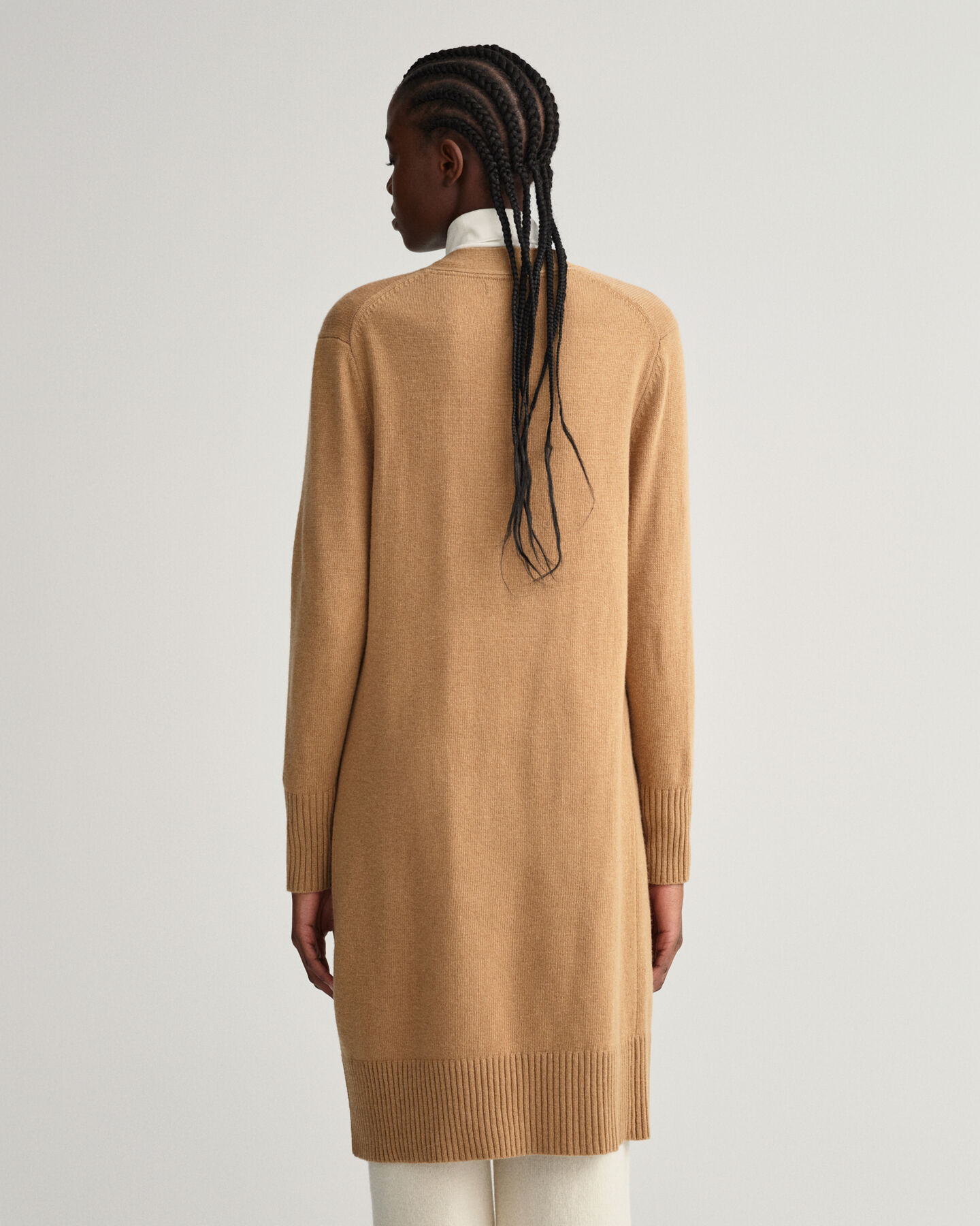 Cárdigan largo de lana