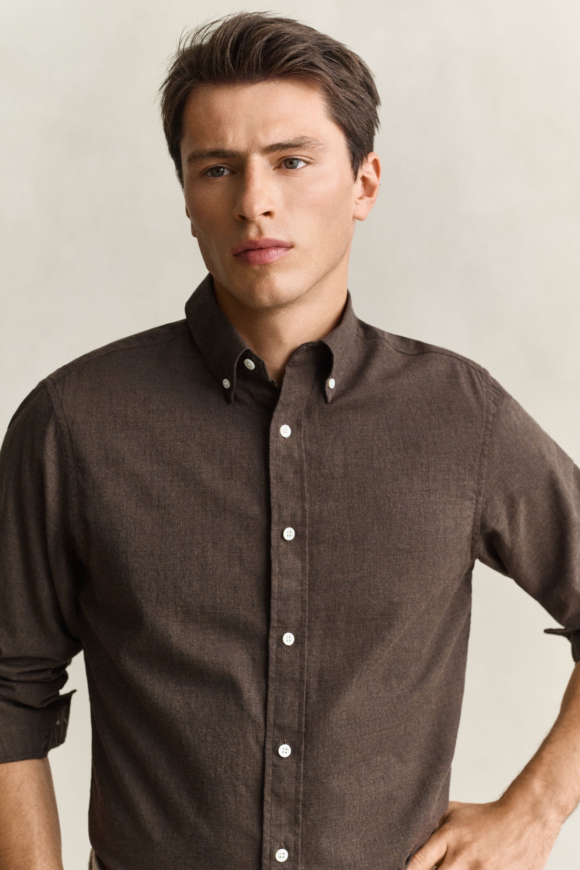 Camisa de algodón y cachemir