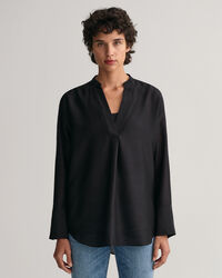Blusa Relaxed Fit con cuello recto