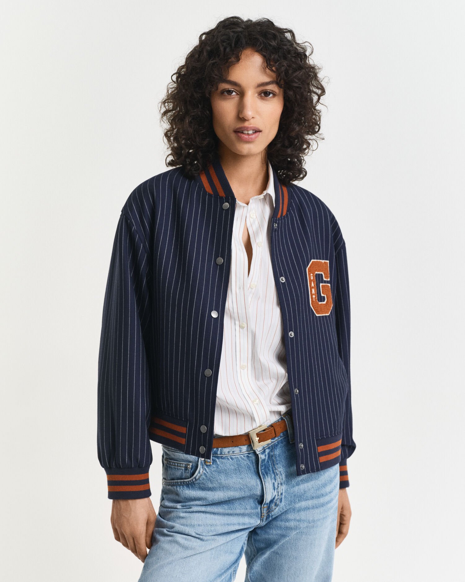Chaqueta GANT Varsity Jacket de raya diplomática