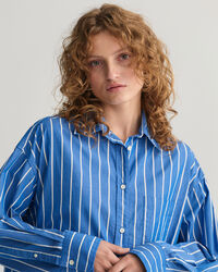 Vestido camisero extragrande a rayas