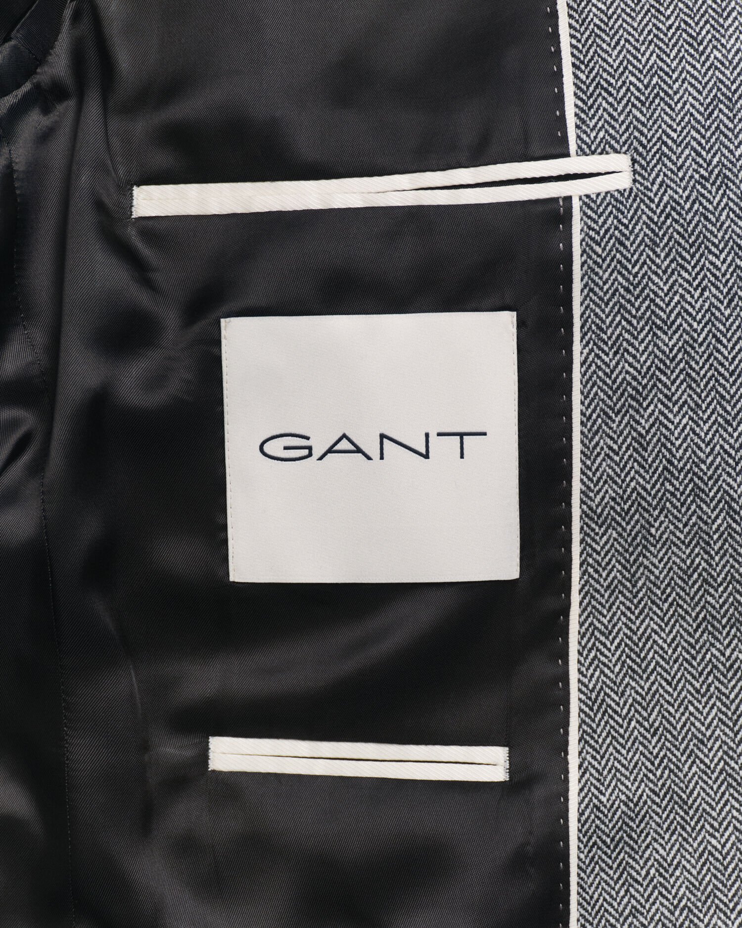 Chaqueta de traje Slim Fit de franela con diseño de espiga