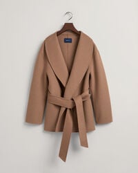 Americana cosida a mano con cinturón