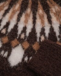 Jersey de cuello redondo con diseño Fair Isle en mezcla de alpaca
