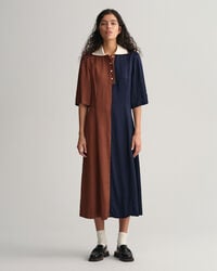 Vestido Rugger de manga corta y bloques de color