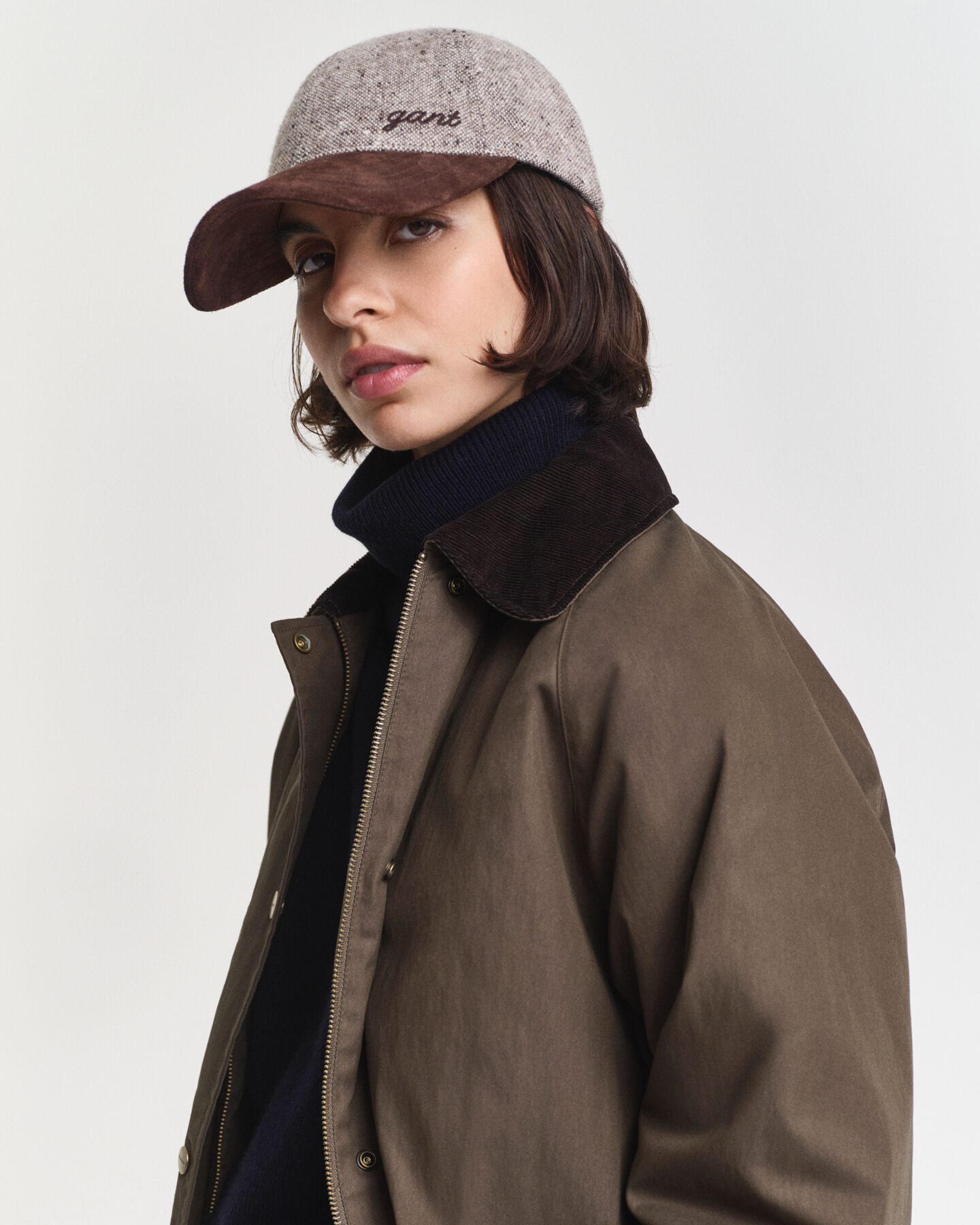 Gorra de lana con textura